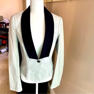 Rock & Republic denim tuxedo jacket